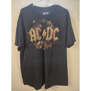 AC/DC Rock or Bust Men Black T-Shirt XL Pre-Owned